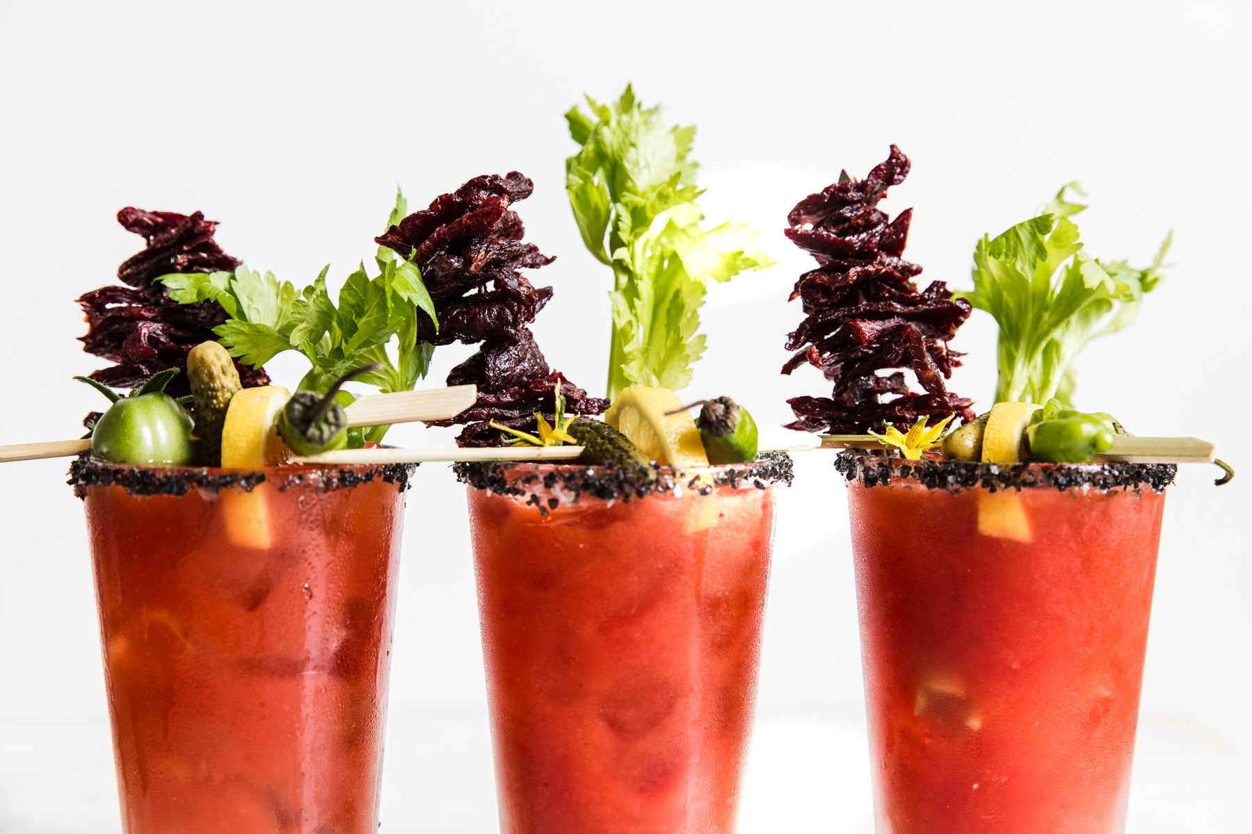 Bloody Mary with Lone Mountain Wagyu Jerky and Jalapeño Vodka Recipe